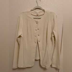 H&M Cream Textured Cardigan